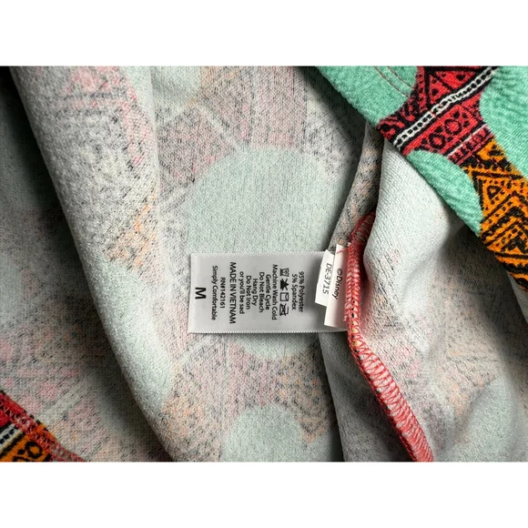 Women's LuLaRoe Disney Red Teal Mickey Tribal Print Pencil Skirt M NWT - Picture 6 of 6